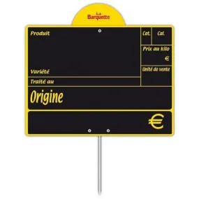 Ardoise variété avec disque conditionnement et pique 20 x 15 cm par 10