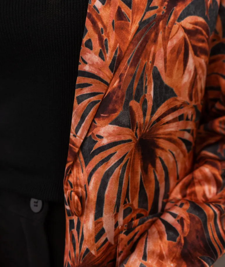 Blazer à imprimé feuillage Ornella