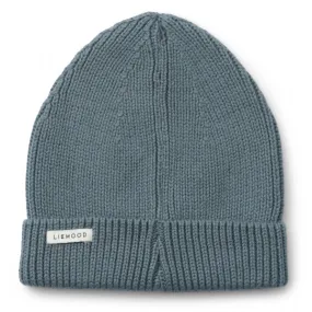 Bonnet en coton côtelé Ezra - Whale blue