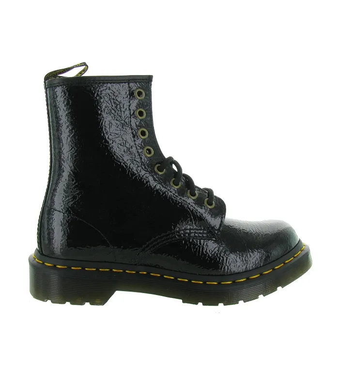 bottines et boots - Motardes - femme - Cuir - Noir - Doc martens