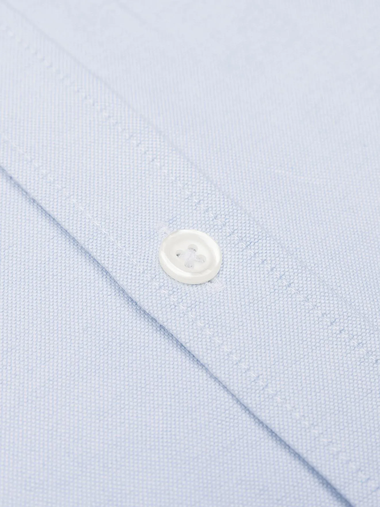 Chemise cintrée bio en oxford lavé ciel