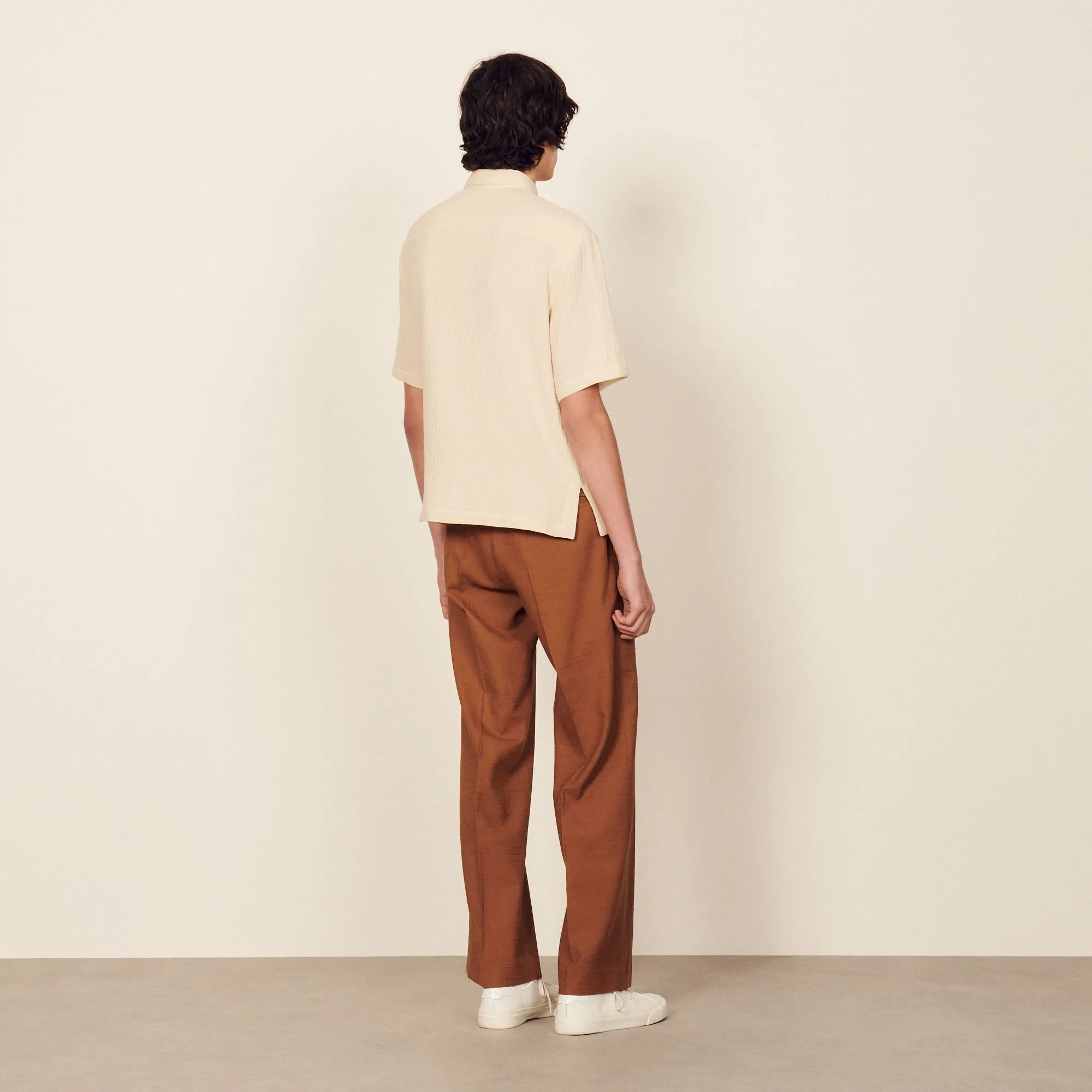 Chemise en coton gaufré