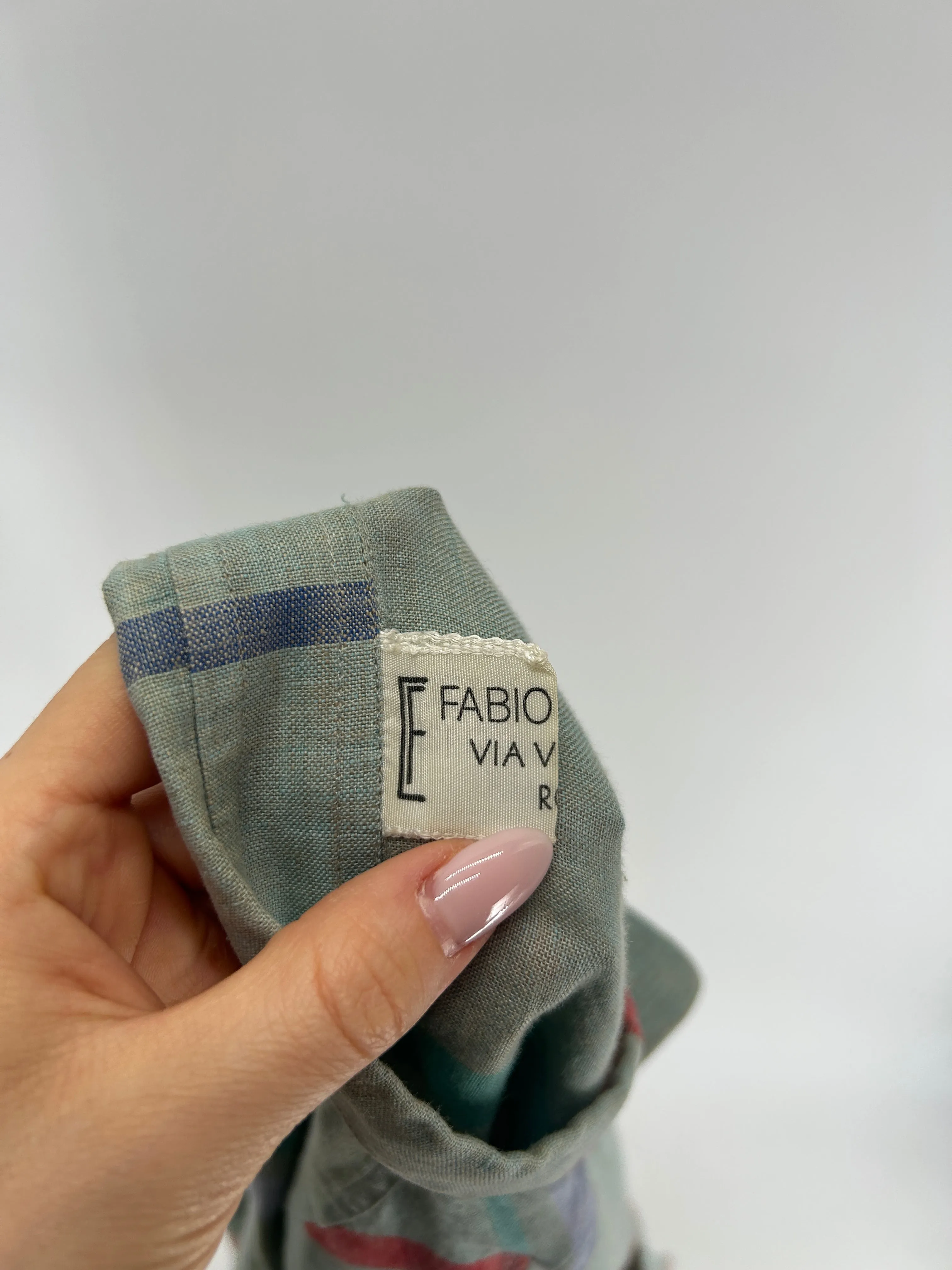 Chemise en lin kaki