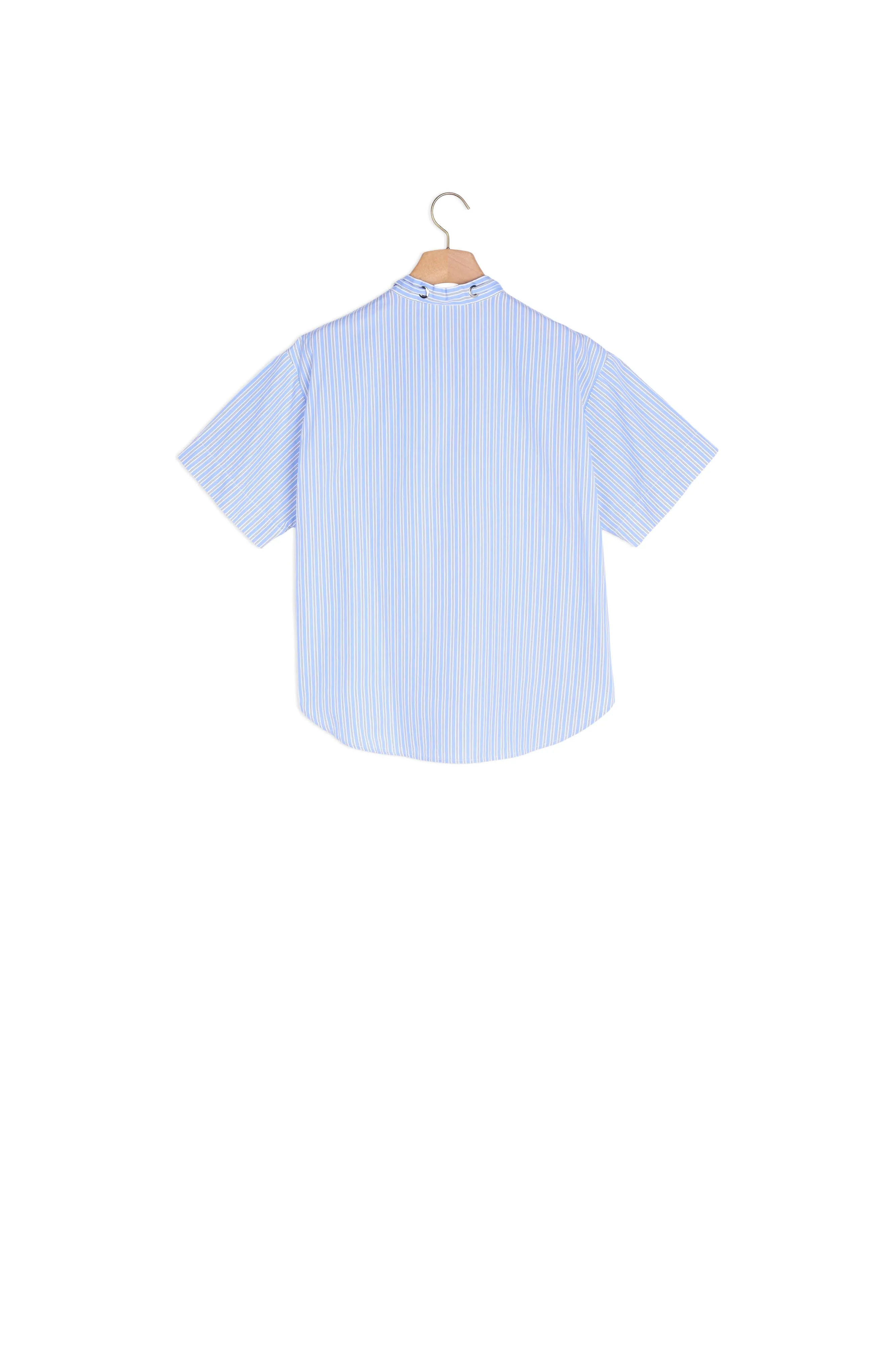 Chemise en popeline à manches courtes