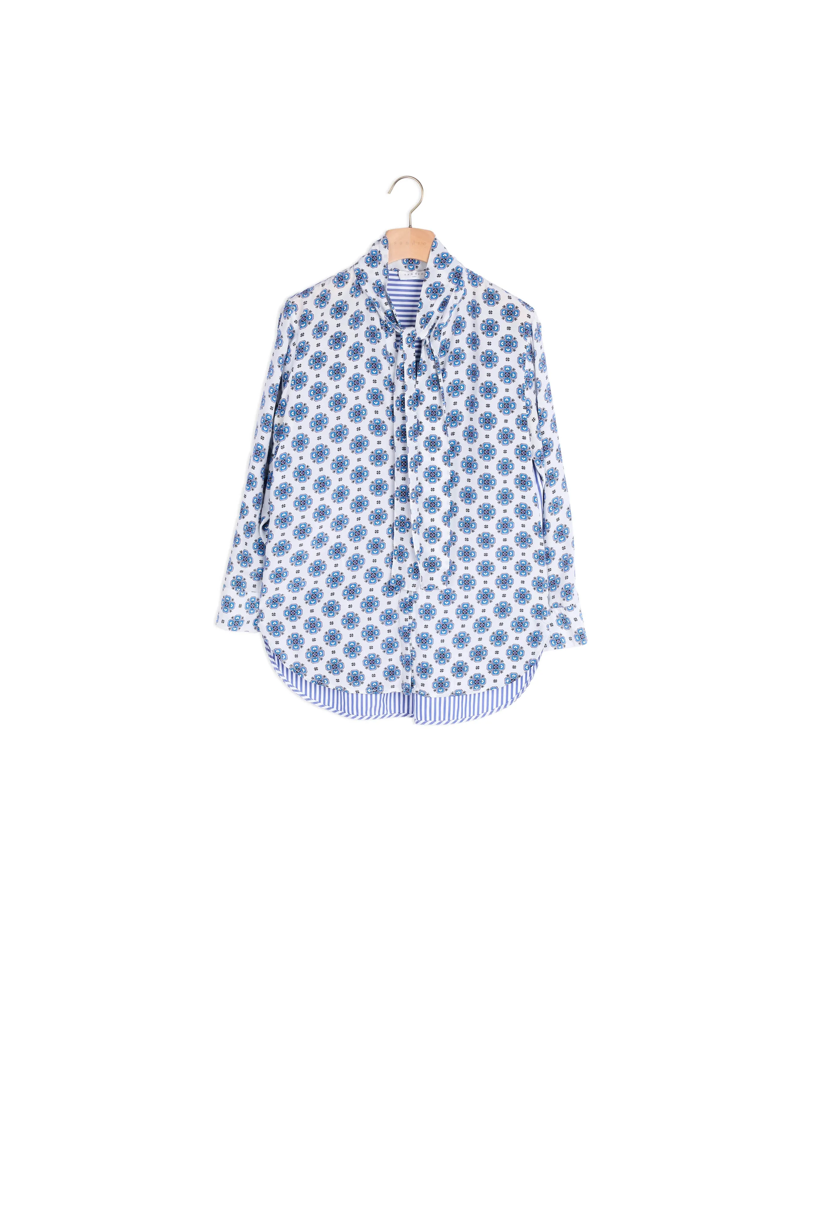 Chemise en soie imprimée mosaque