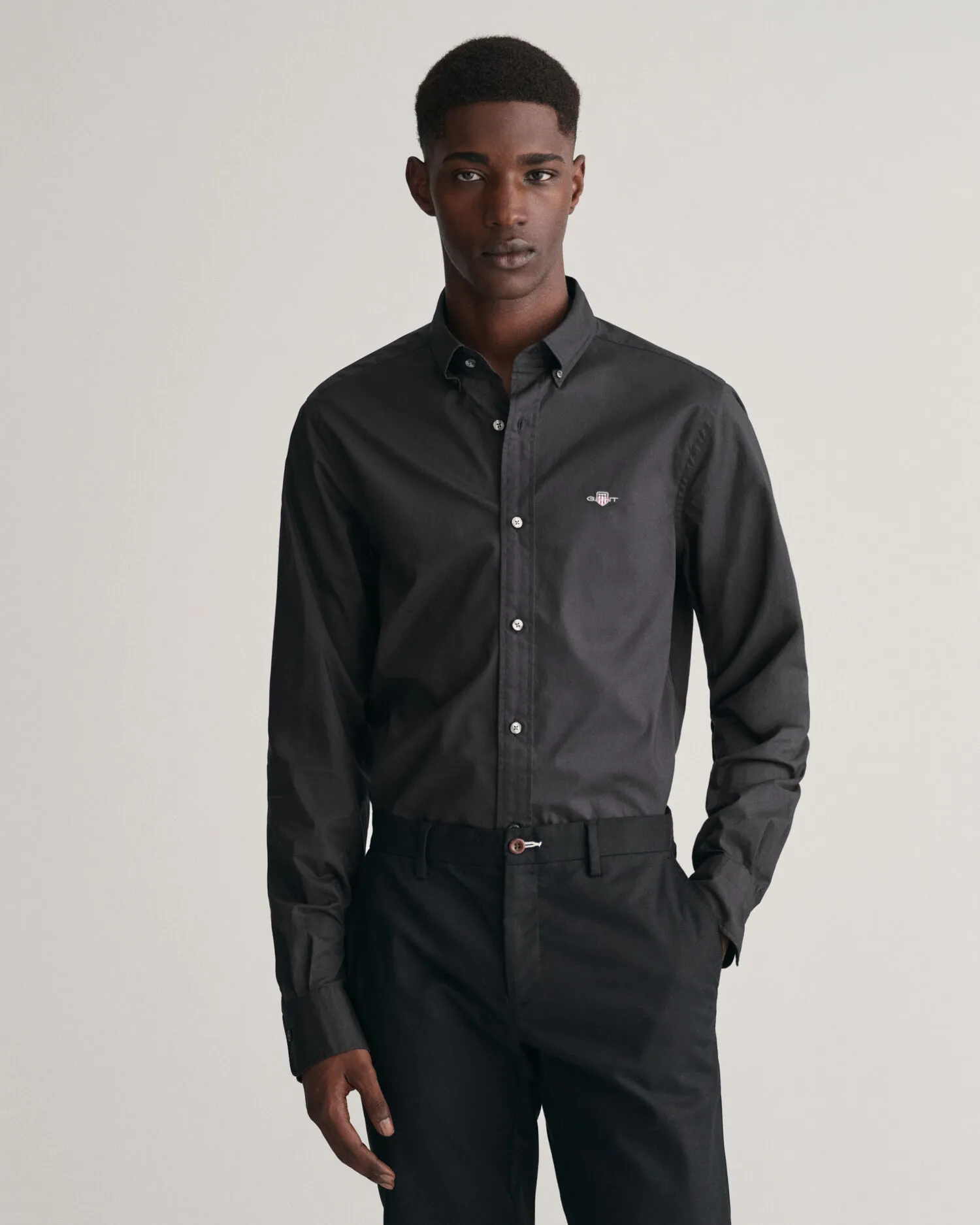 Chemise slim fit en popeline classique