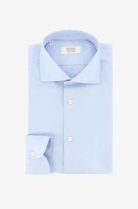 Chemise slim unie en coton texturé Fabio