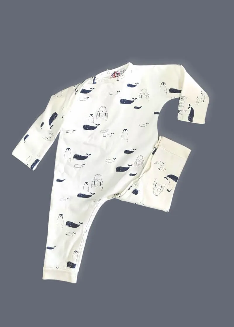 Combinaison bébé  baleine imparfait- 2ans