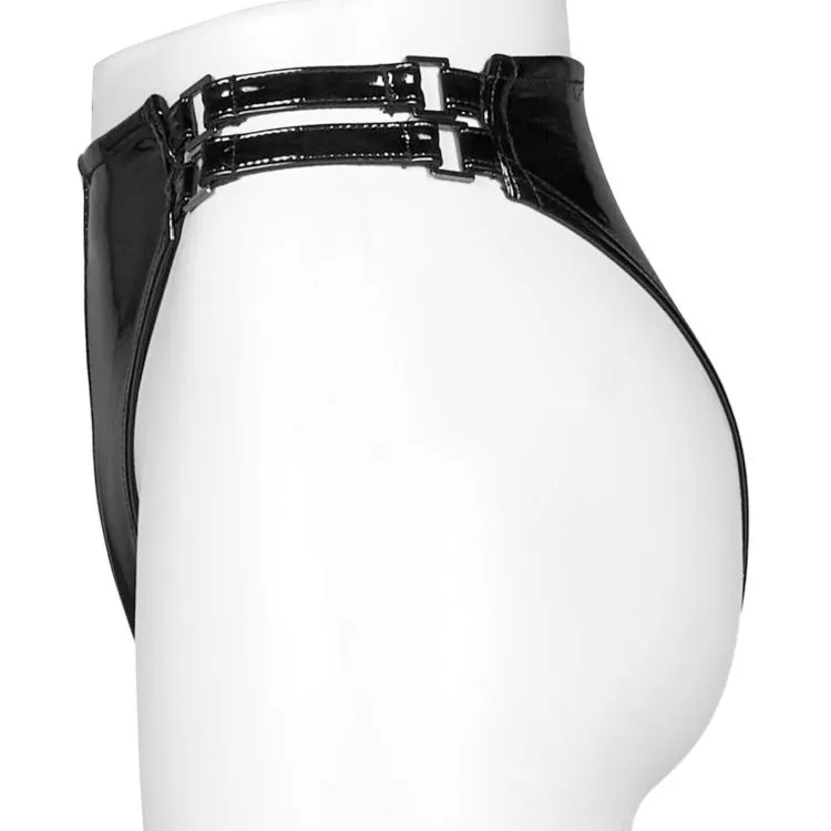 Culotte 'Cyber Laser' en Vinyle Noir