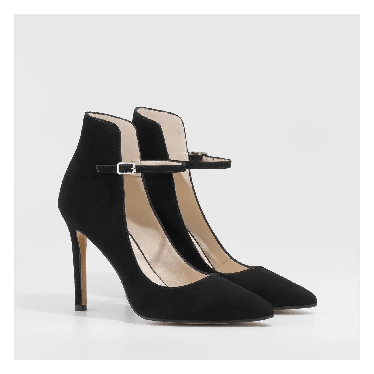 Escarpin montant Vivaz en daim noir | LODI chaussures pour femmes en ligne