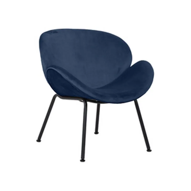 Fauteuil visiteur moderne en tissus bleu