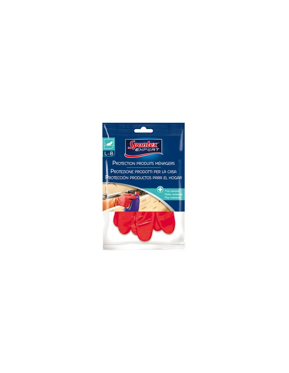 Gant protection chimique taille 8 latex - SPONTEX EXPERT