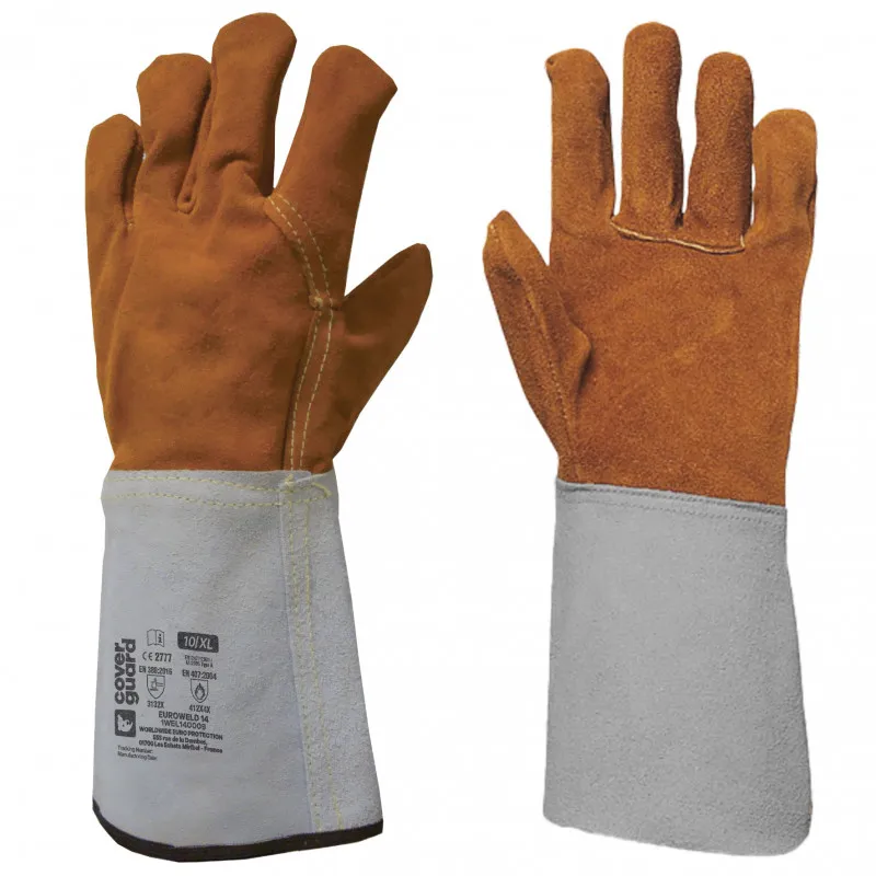 GANTS  SOUDEUR EUROWELD 250 TAILLE 10 CROUTE DE BOVIN MANCHETTE 15 CM 