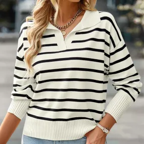 ISABELLE | Pull Automnal Rayé et Stylé