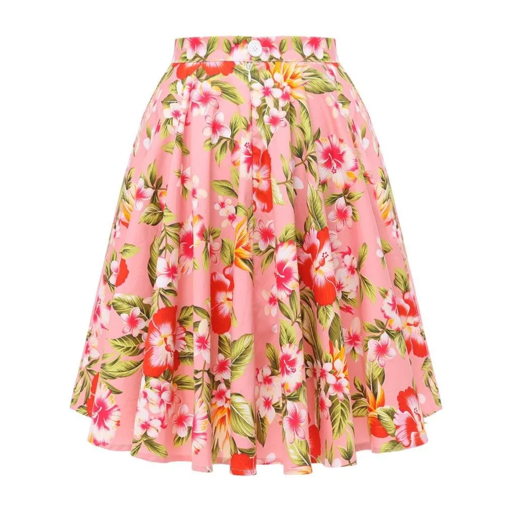 Jupe Année 50 Floral Kitsch