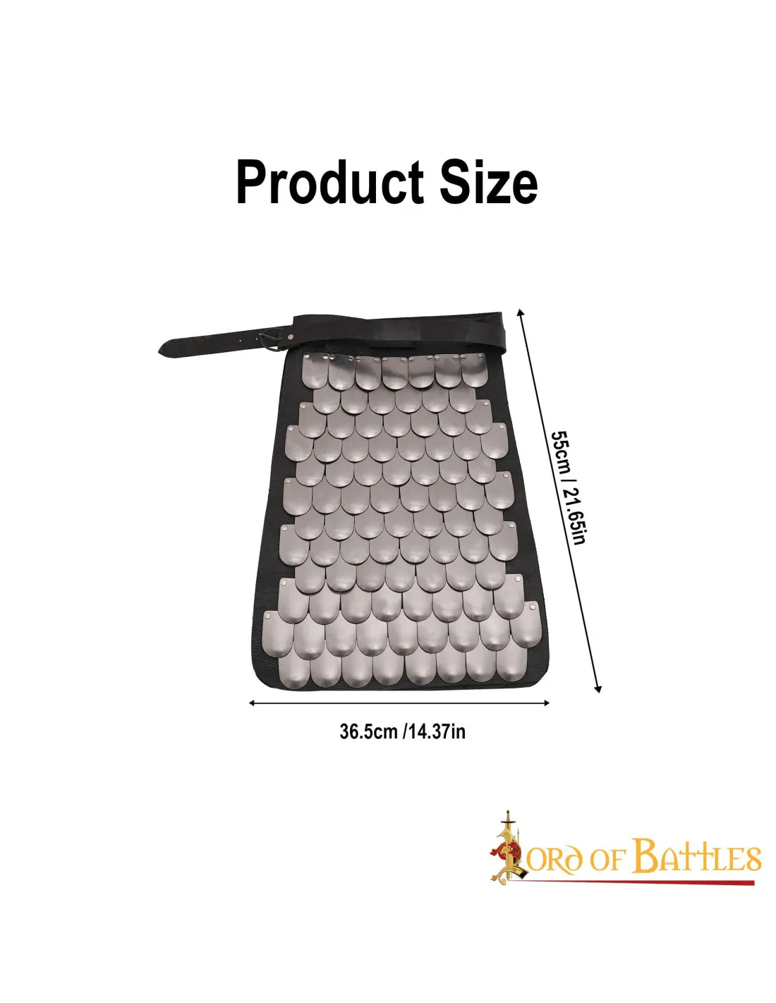 Jupe Viking Visby Scale, acier doux et cuir ⚔️ Boutique Épées
