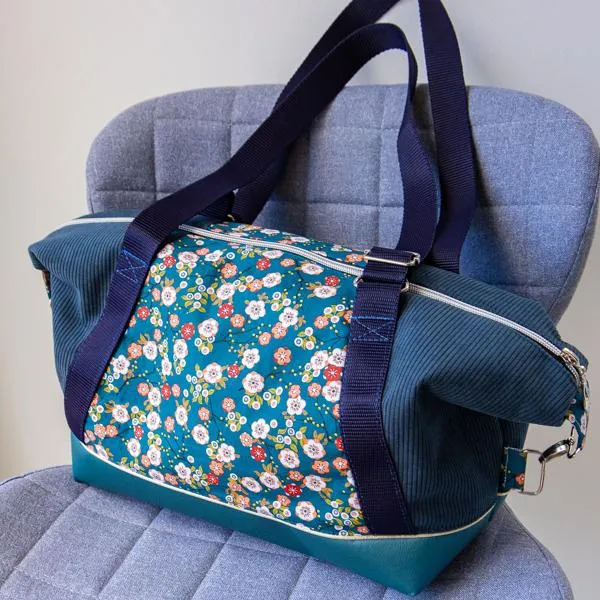 Kit couture: sac Ebben (taille 1 - 2 ou 3) - coloris Ravana Rose et lainage