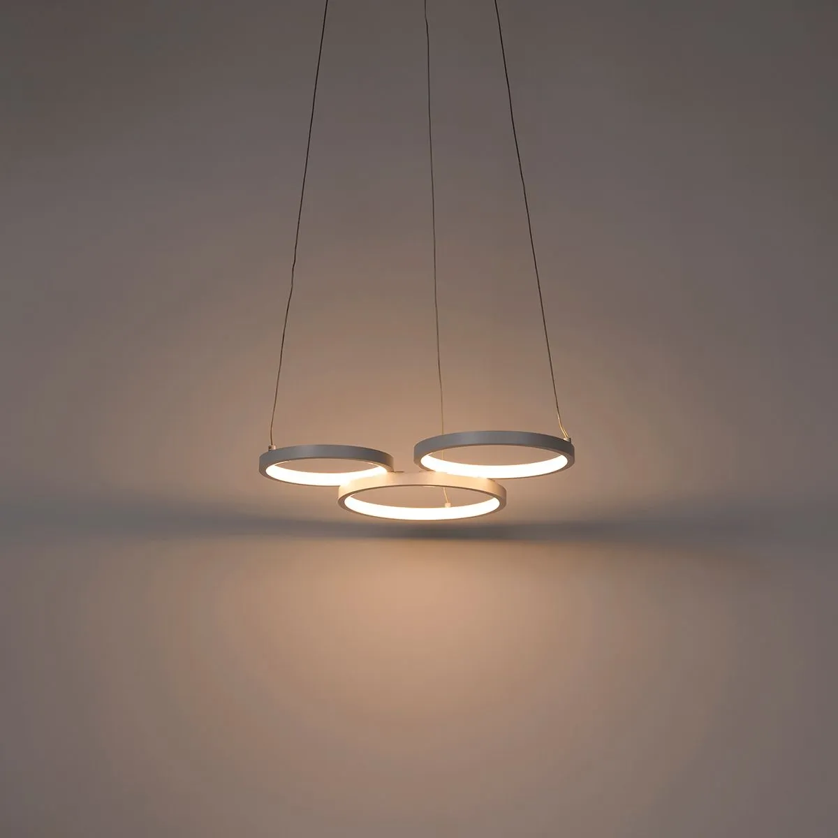 Lampe à suspension blanche avec LED 3-step dimmable 3-light - Rondas