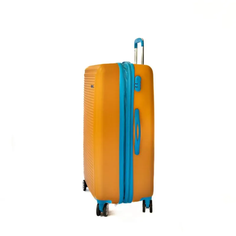 Lot de 3 valises rigides Summer Extensibles 77, 67 et 55 cm Orange Blue