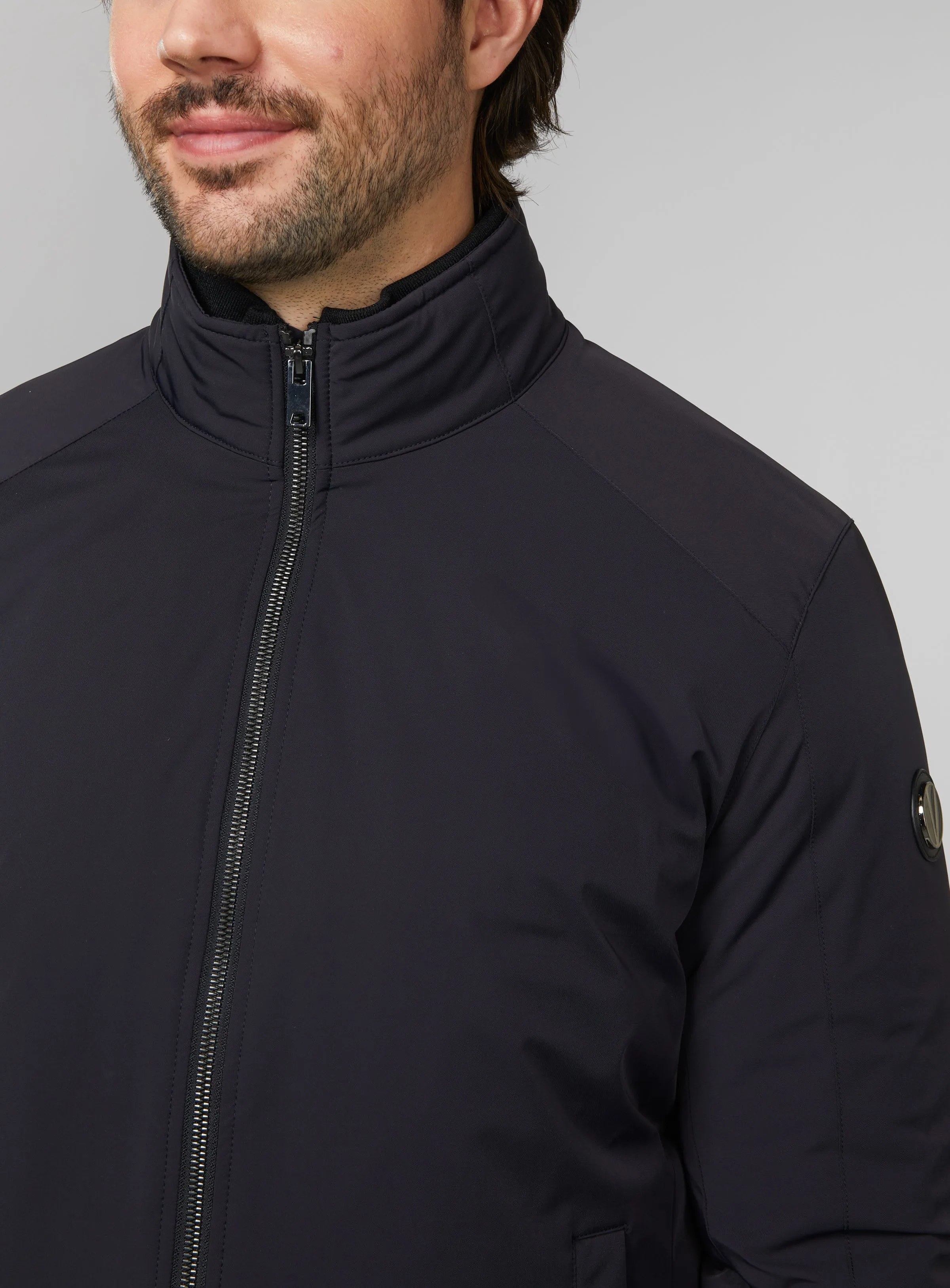 Manteau semi-matelassé marine