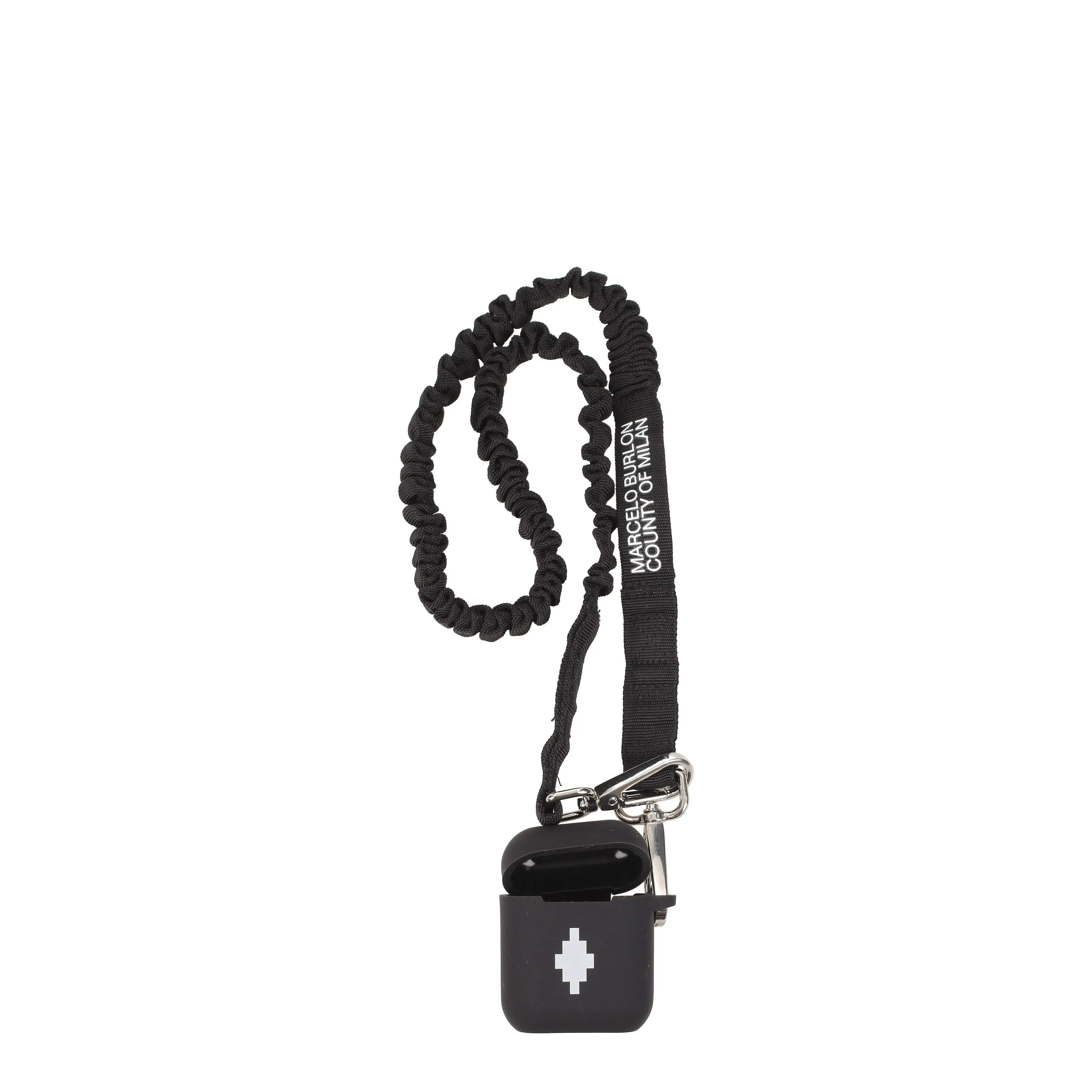 Marcelo burlon idées cadeaux aérpods case hommes polyuréthane noir