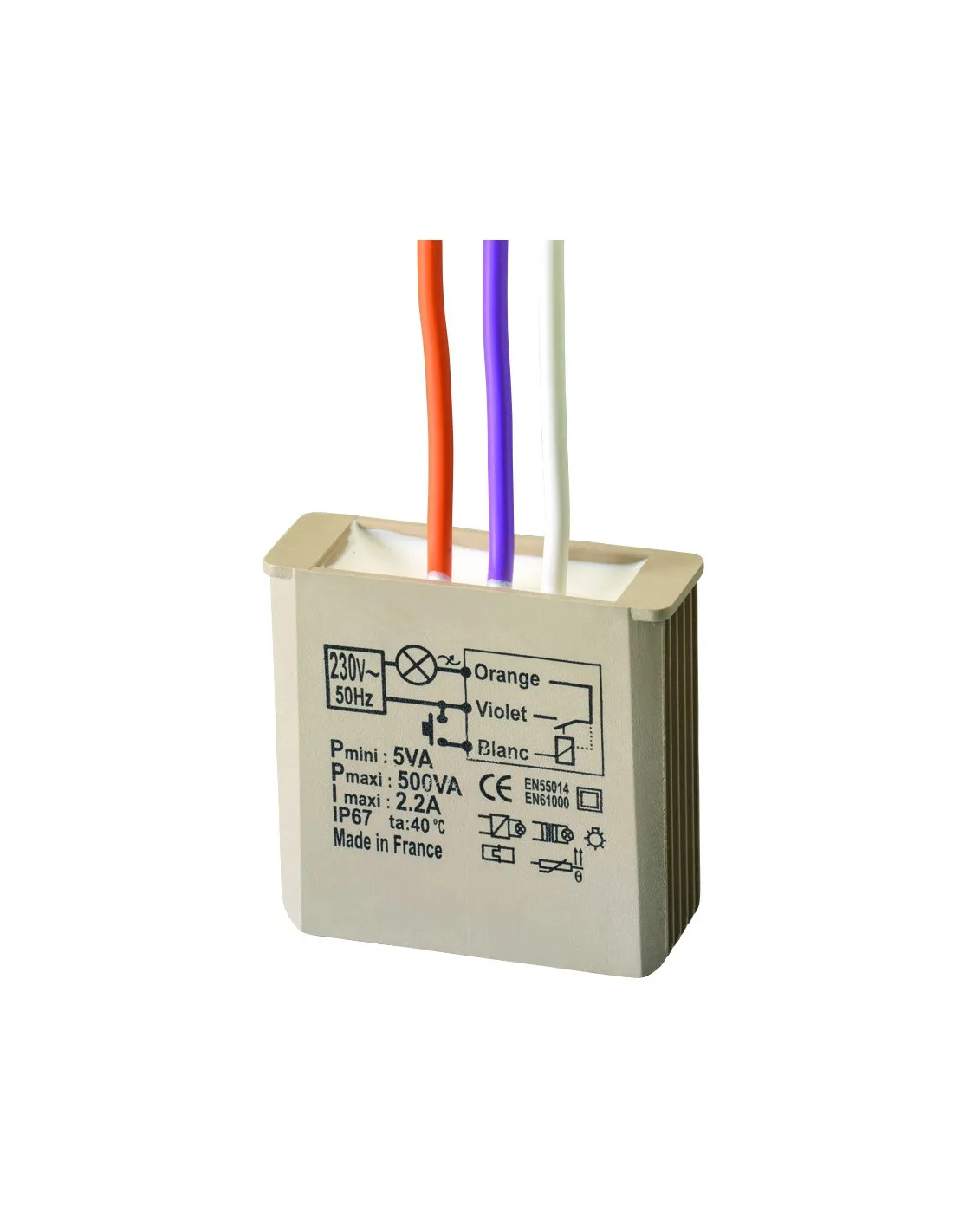 Minuterie encastrée filaire 500W MTM500E YOKIS 5454051
