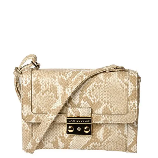 Petit sac travers Soria Bryan SPBS Pyhton Beige Sable | Mac Douglas - Gandy.fr