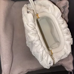 Pochette Pouch Bottega Veneta Cuir Blanc