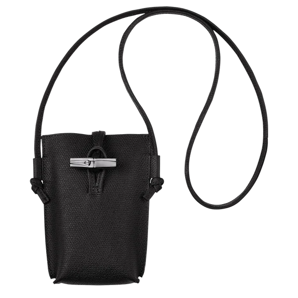 Roseau Pochette téléphone avec cordon Noir | Longchamp