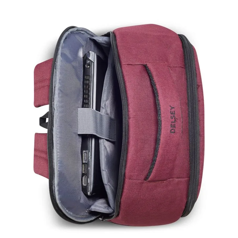 Sac à dos ordinateur Delsey Element 2 compartiments 44cm 15,6 pouces Rouge