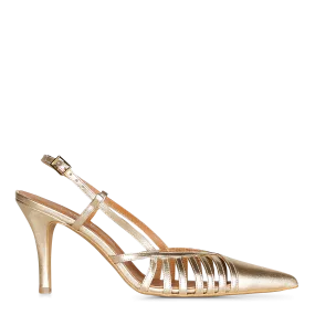 SANDALES HAUTES EN CUIR MéTALLISé DINKY - JONAK pour FEMME | Printemps