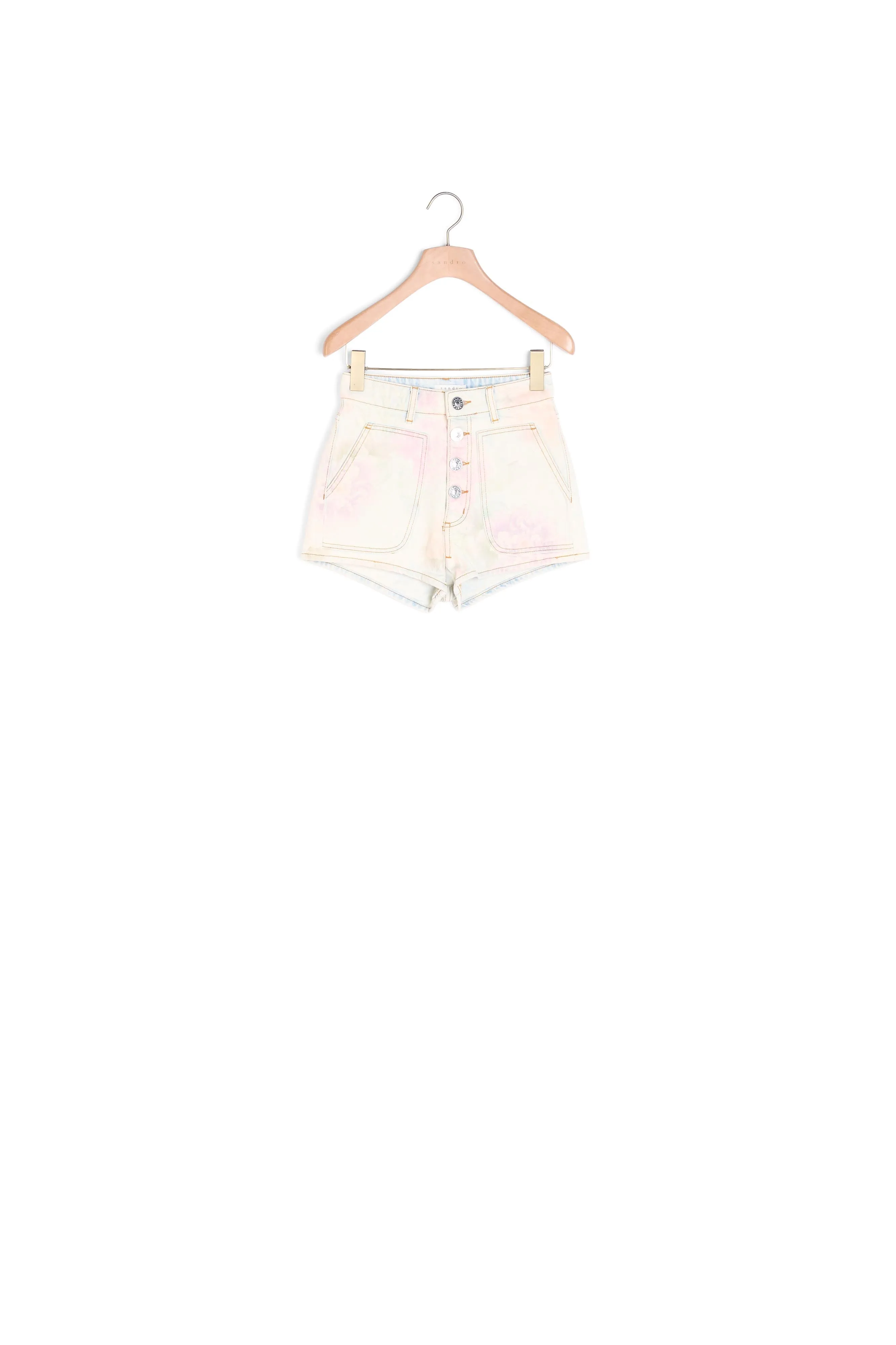 Short en jean imprimé