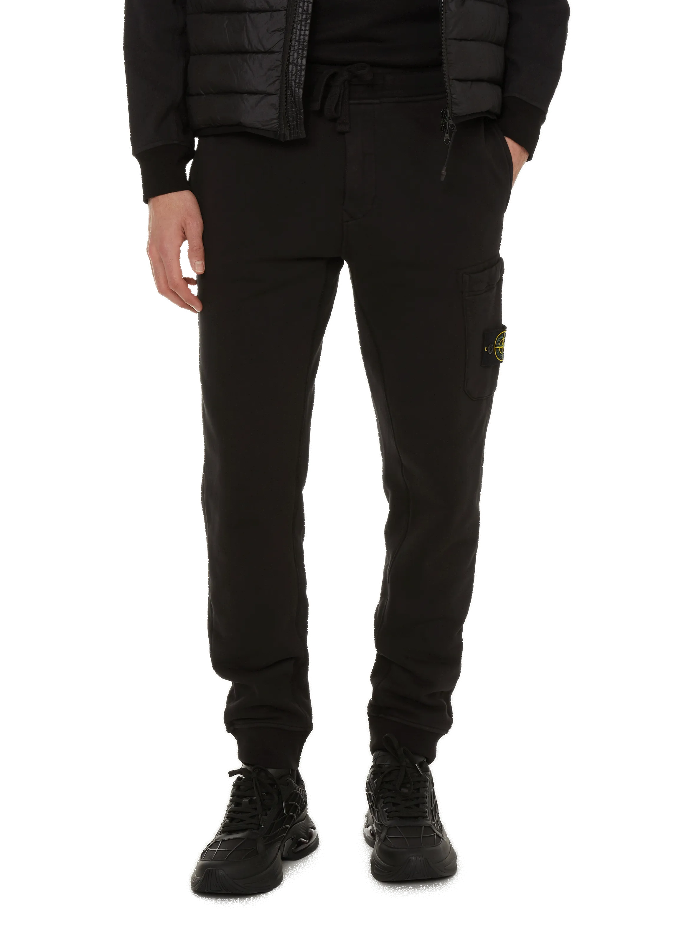 STONE ISLAND  Pantalon de jogging en coton - Noir