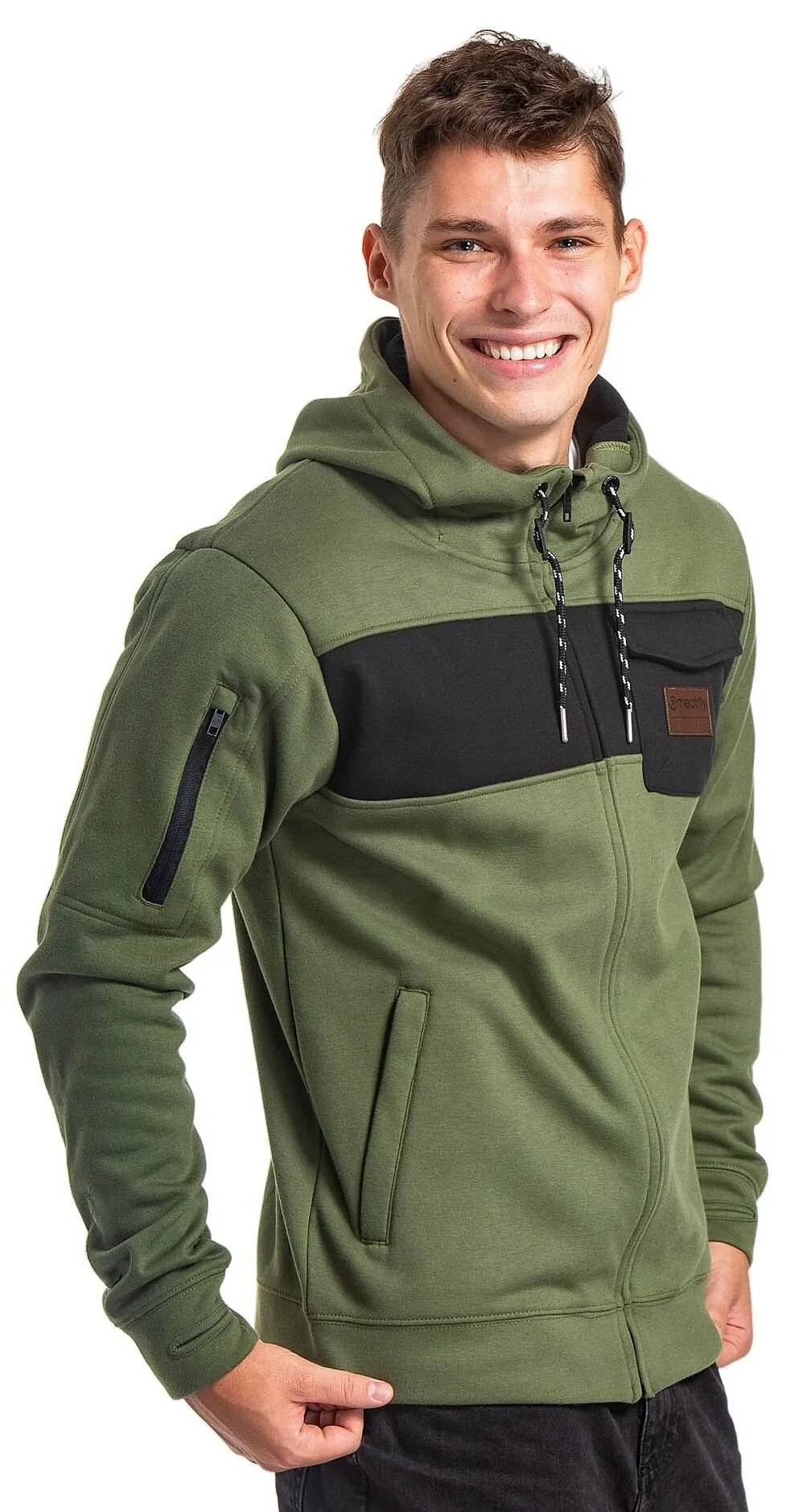 sweat-shirt Meatfly Josh Zip - Olive - men´s