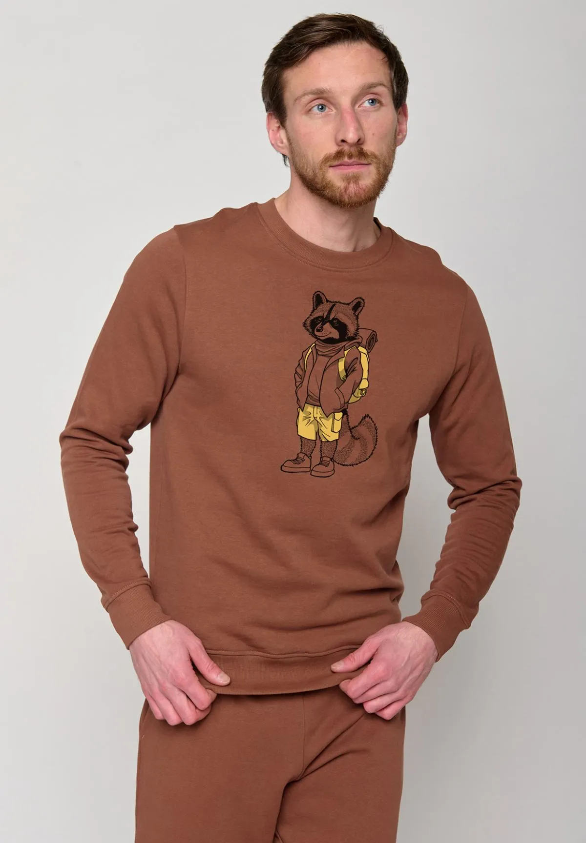 Sweatshirt Animal Raccoon Wood ⋆ Bella Green ⋆ Nachhaltige Mode