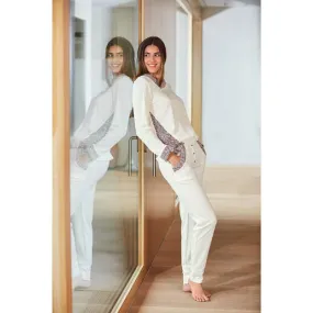 Sweatshirt ou Pantalon sweat HFor, ivoire/rosé