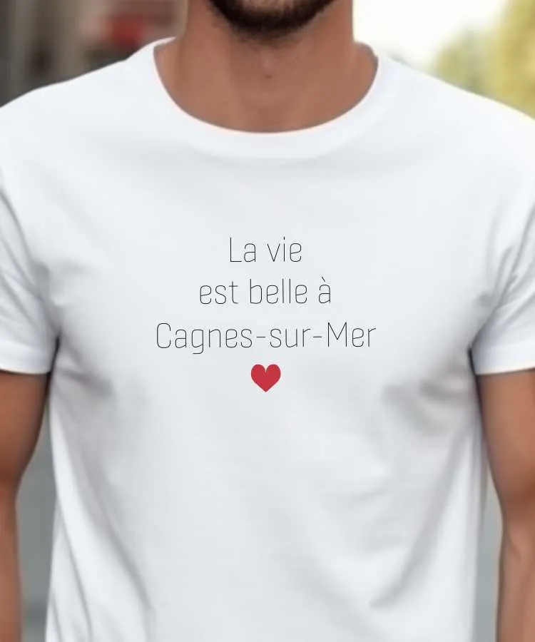 T-Shirt La vie est belle à Cagnes-sur-Mer