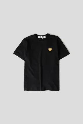 T-SHIRT NOIR COEUR DOR