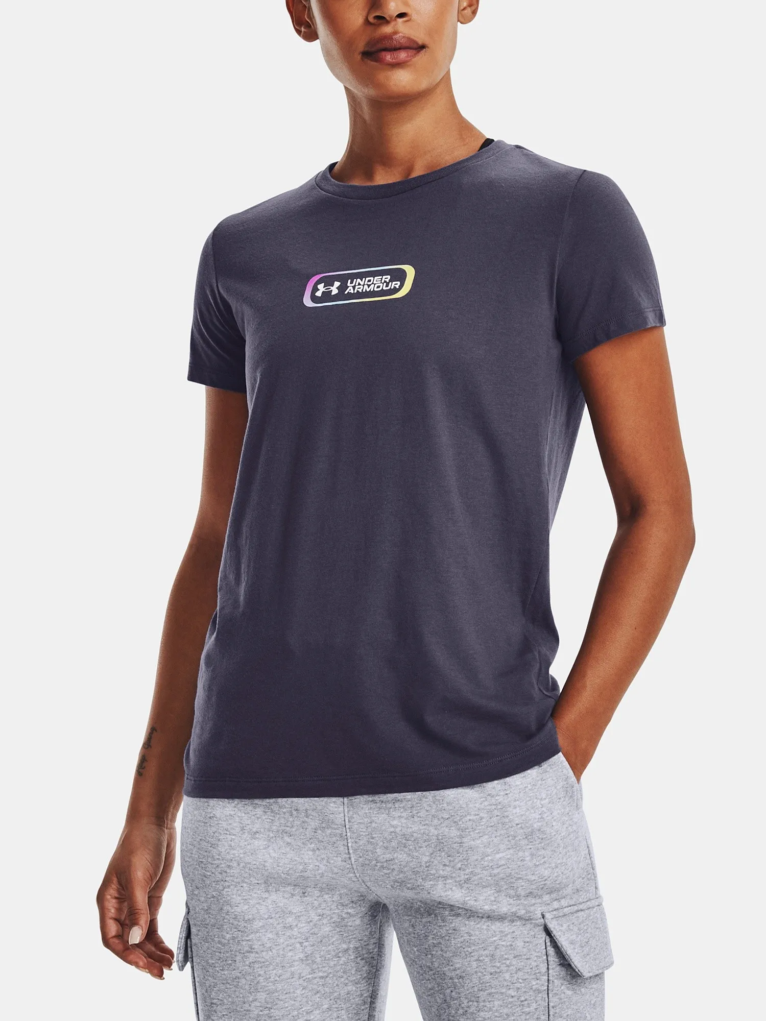 T-shirt Under Armour Gradient Pill - Tempered Steel - women´s