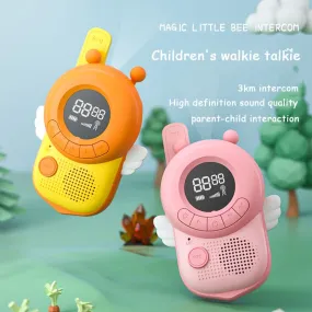 Talkie-walkie pour enfants, 2 pièces, Mini jouets, émetteur-récepteur portable, portée de 3KM, Radio UHF, lanière, Interphone, c