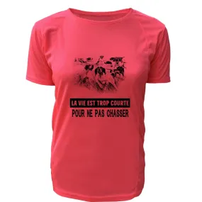 Tee-shirt Chasseresse epagneul – La vie est trop courte