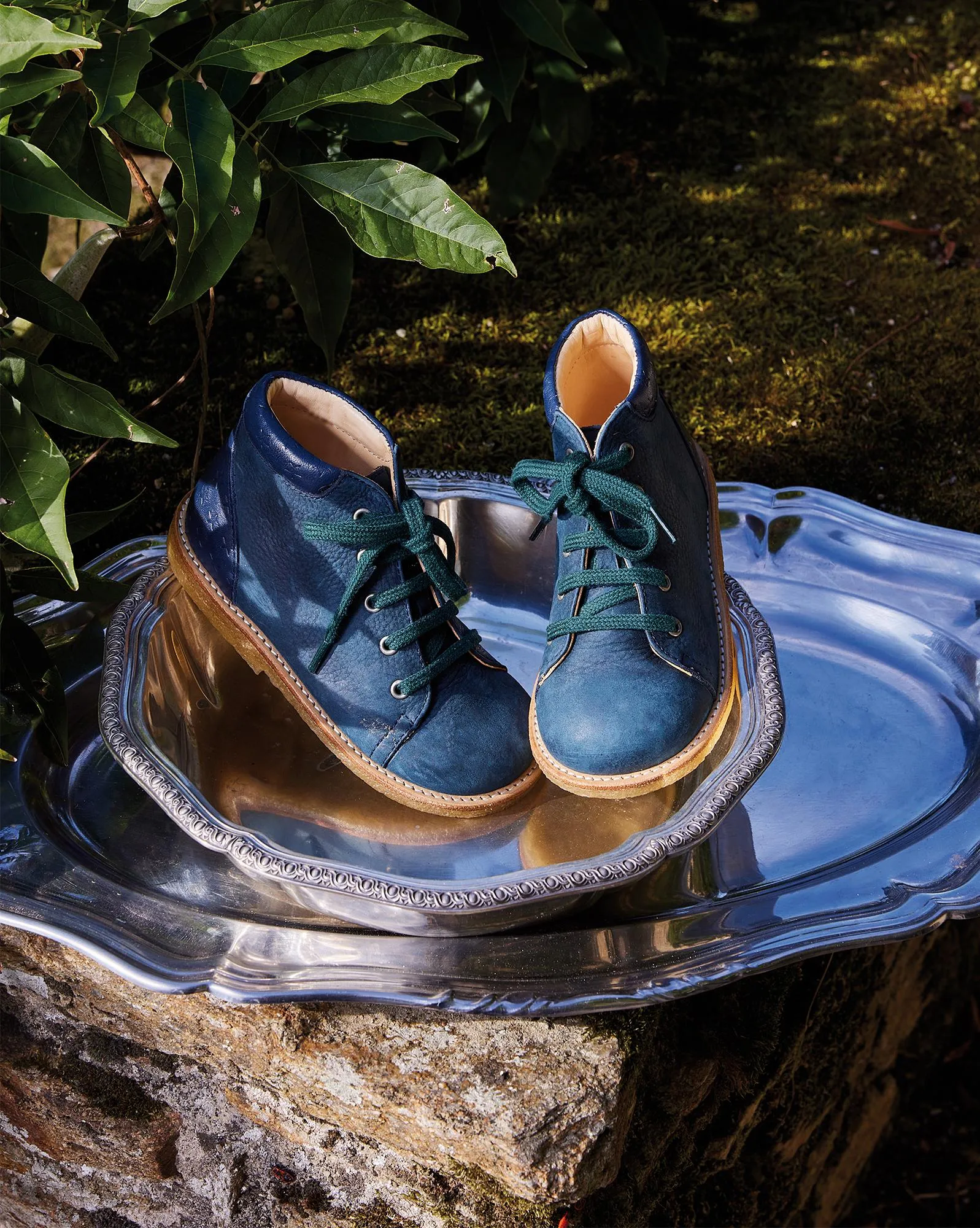 Toddler - BONTONxANGULUS Bleues Bébé en cuir