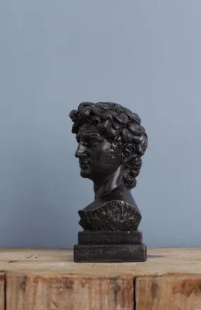 Tête David en bêton ciré noir