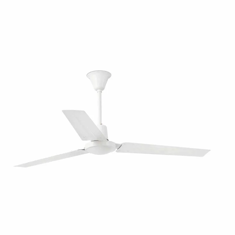 Ventilateur simple en métal blanc