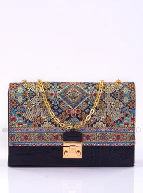 Woven Shoulder Bag Mixed Color